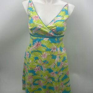 Becky & Max lily pad and dragonfly summer dress size 12